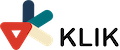 KLIK logo with a checkmark and text